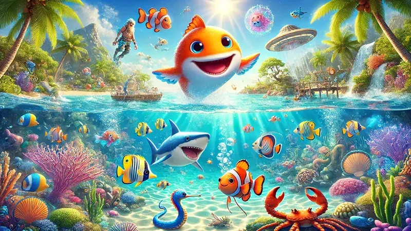 Meriam dan pergerakan target dalam permainan tembak ikan mobile